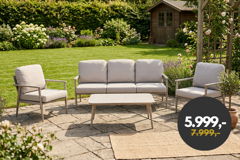 Aalborg Lounges&aelig;t med EASY DRY hynder - Latte