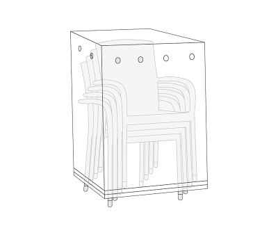 Overtræk til stabelstole 66x80x80 cm