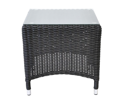 Lind Sidebord Polyrattan 50x50 - Sort