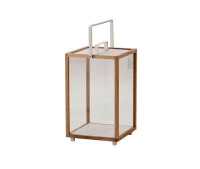 Cane-line Lighthouse lanterne stor. - teak/alu - lava grå