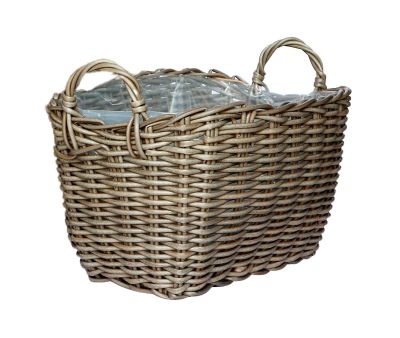 Ilse Plantekurv Stor 57x37x37/44 - Naturrattan