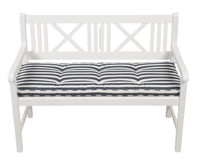 Aston 2 personer Bænkhynde - Blå/Hvid