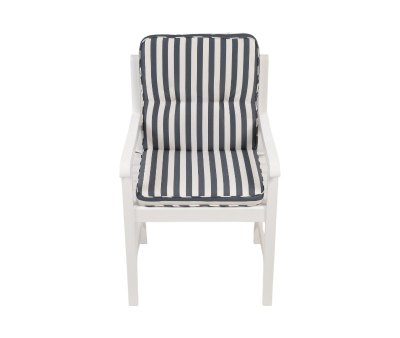 Aston Luksus Lav Ryghynde - Blå/Hvid Stribet