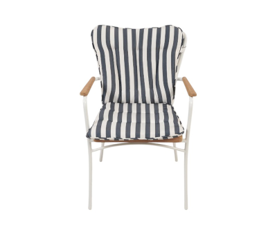 Søndervig Retro Sæde/Ryg Hynde - Mørk Blå/Hvid Stribet