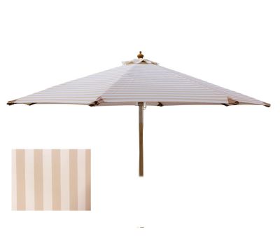 Sally Markedsparasol Ø250 med tilt - Hvid / Beige Stribet