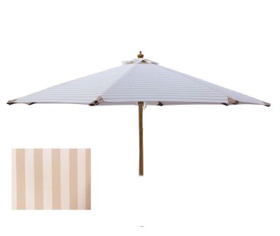 Sally Markedsparasol Ø300 - Hvid / Beige Stribet