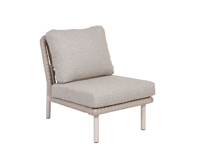 Tokyo Loungestol / Mellemmodul - Gråhvid