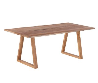 Mika Plankebord 100x240 cm - m/bordben i teak - Trapez