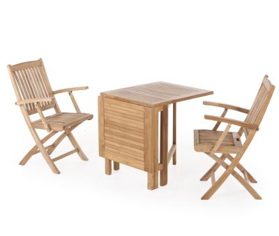 Marstal Teak Cafesæt m/2 Mia stole m/armlæn