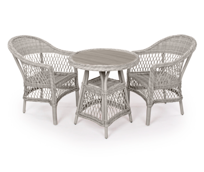 Enø Cafesæt Ø70 med 2 stole - Lys grå