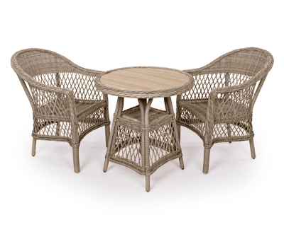 Orø Cafesæt Ø70 med 2 stole - Mocca