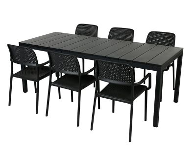 Nardi Rio 140/210 Bora Havemøbelsæt -  Antracit