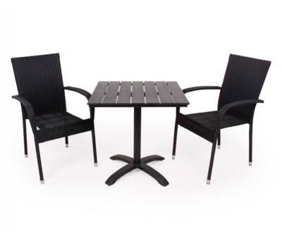 Carie Gine Cafesæt 70x70 - Sort