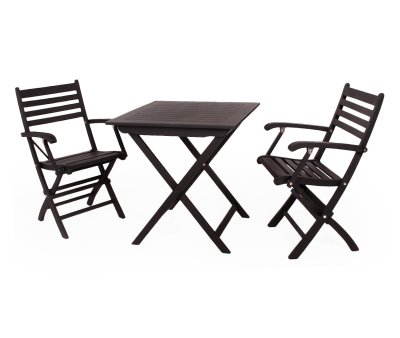 Hornbæk cafesæt m/armlæn - Sort