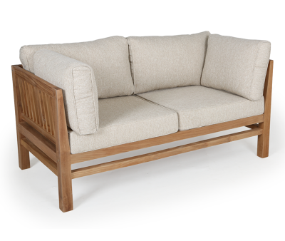 Columbo EASY DRY Teak Sofa 2 pers. - Lys Sand/Grå