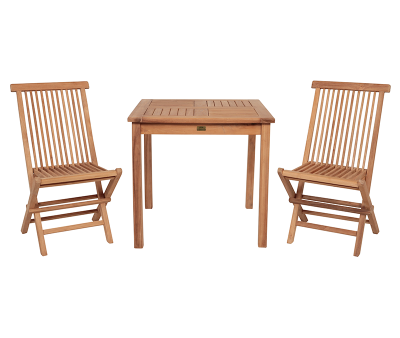 Bergen Fie Havemøbelsæt 80x80 - Kerne Teak