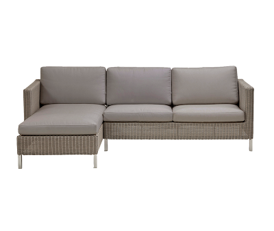 Cane-line Connect Loungesofa med chaiselong - Taupe - DEMO