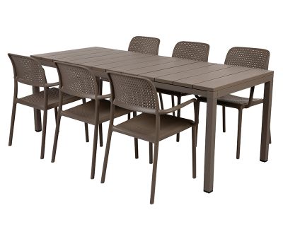 Nardi Rio 140/210 Bora Havemøbelsæt -  Latte