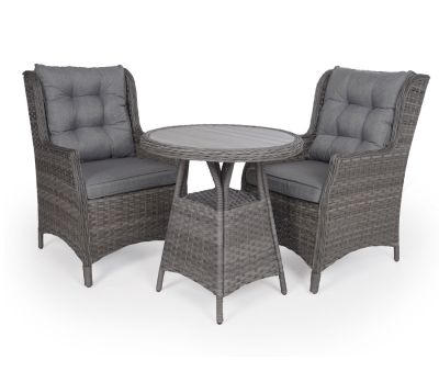 Rio Cafesæt Ø70 med loungestole - Grå