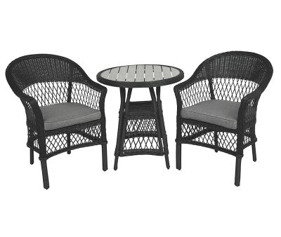 Orø Cafesæt Ø70 med 2 stole - Sort