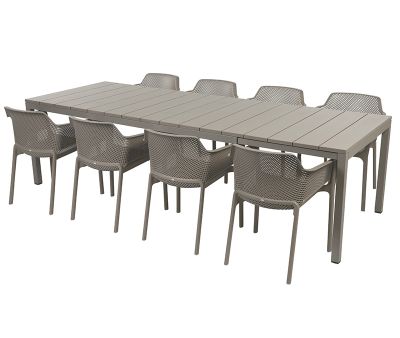 Nardi Rio 210/280 Net Havemøbelsæt - Latte