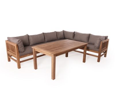 Columbo EASY DRY Teak MEGA-Diningsæt 86x160 - Sand Columbo EASY DRY Teak MEGA-Diningsæt 86x160 - Sand