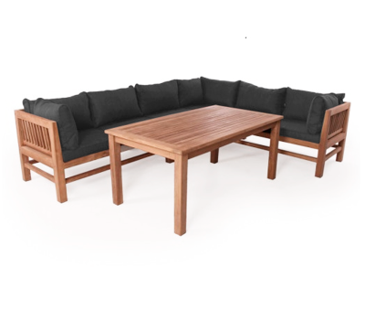 Columbo EASY DRY Teak Diningsæt - Sort Columbo EASY DRY Teak Diningsæt - Sort