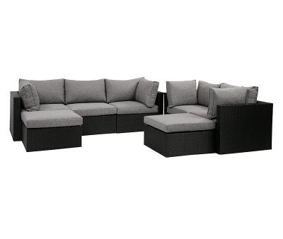 Billy Modul Loungesæt - 3 + 2-personers sofa inkl. EASY DRY hynder - Sort