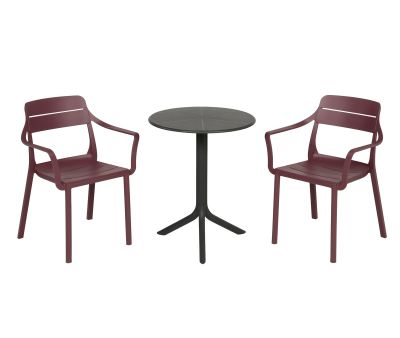 Nardi Spritz Cassia Cafesæt Ø60 - Antracite/Borgogna