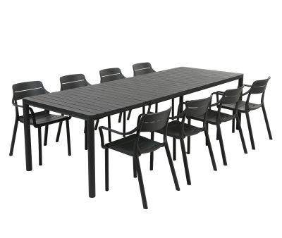 Nardi Tevere Cassia Havemøbelsæt 210-275cm - Antracit