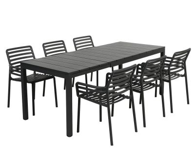 Nardi Rio Doga Havemøbelsæt 140-210cm - Antracit