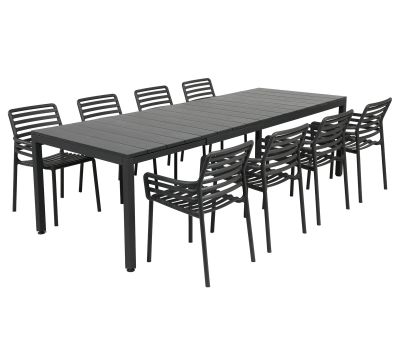 Nardi Rio Doga Havemøbelsæt 210-280cm - Antracit