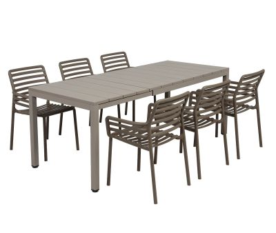 Nardi Rio Doga Havemøbelsæt 140-210cm - Latte/Tabacco Nardi Rio Doga Havemøbelsæt 140-210cm - Latte/Tabacco