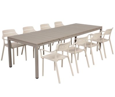 Nardi Rio Cassia Havemøbelsæt 210-280cm - Latte/Sand