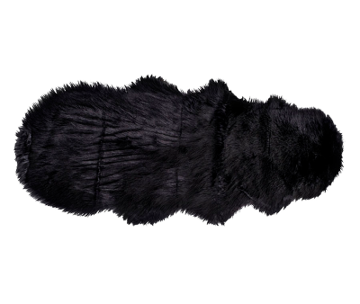 Lammeskind Imiteret 60x180 cm - Sort