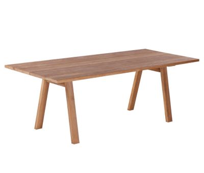 Milo Plankebord 90x200 cm - m/bordben i teak - Skrå