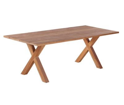 Milo Plankebord 100x240 cm - m/bordben i teak - Kryds