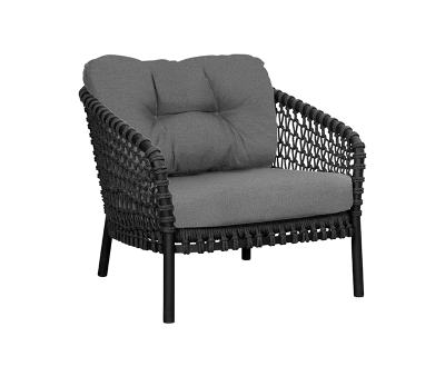 Cane-line Ocean Large Loungestol inkl. hynder - Dark Grey