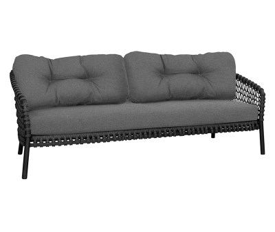 Cane-line Ocean Large 3-pers. sofa inkl. hynder - Dark Grey
