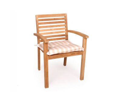 Aston Luksus Sædehynde 45x50 - Beige/Hvid Stribet