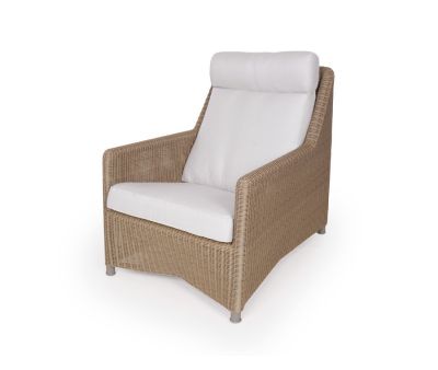 Cane-Line Diamond highback stol m/hynde - Light Natural/White