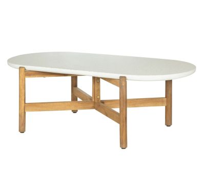 Olivia Sofabord 60x120x40 cm - Akacietræ/Terrazzo