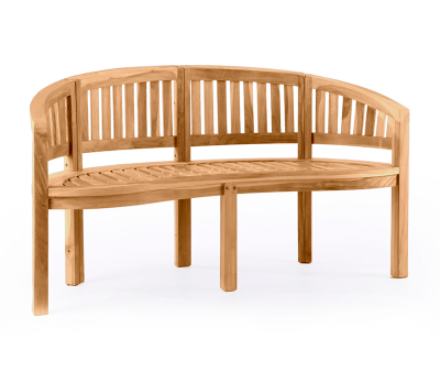 Bananbænk til 3 personer - Kerneteak
