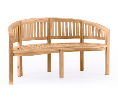Bananbænk til 3 personer - Classic Teak