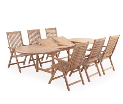 Alba Darvin Havemøbelsæt 100x200/250/300 - Kerneteak