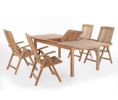 Elsa Mario Havemøbelsæt 100x180/240 - Kerneteak