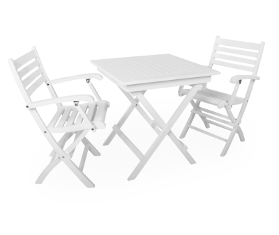 Dragør cafesæt m/armlæn - Hvid