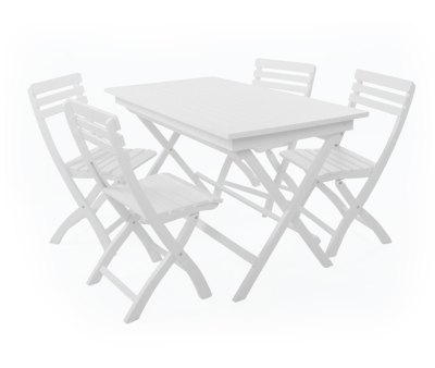 Dragør  Havemøbelsæt u/armlæn - Hvid