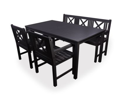 Hornbæk Havemøbelsæt - Sort