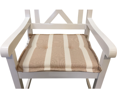 Aston Sædehynde 45x50 - Beige/Hvid Stribet